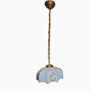 Vintage Secessionist Brass Ceiling Lamp-CAQ-961846