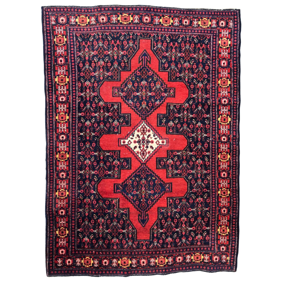 Vintage Senneh Kurdish Carpet