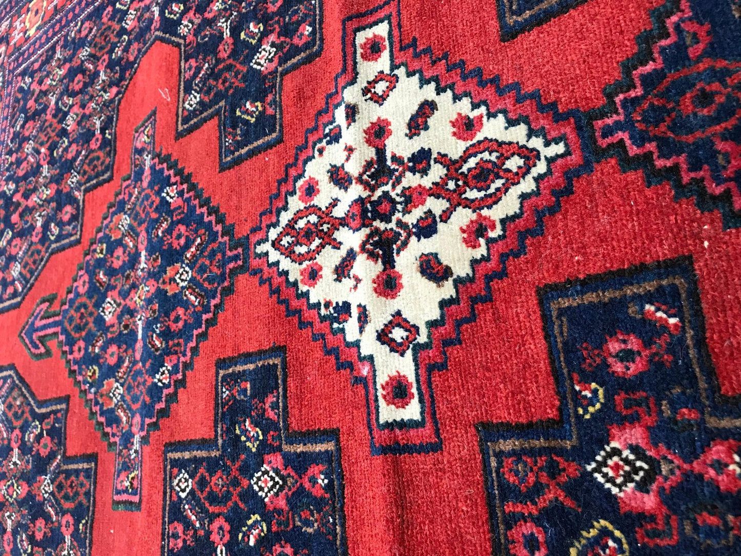 Vintage Senneh Kurdish Carpet