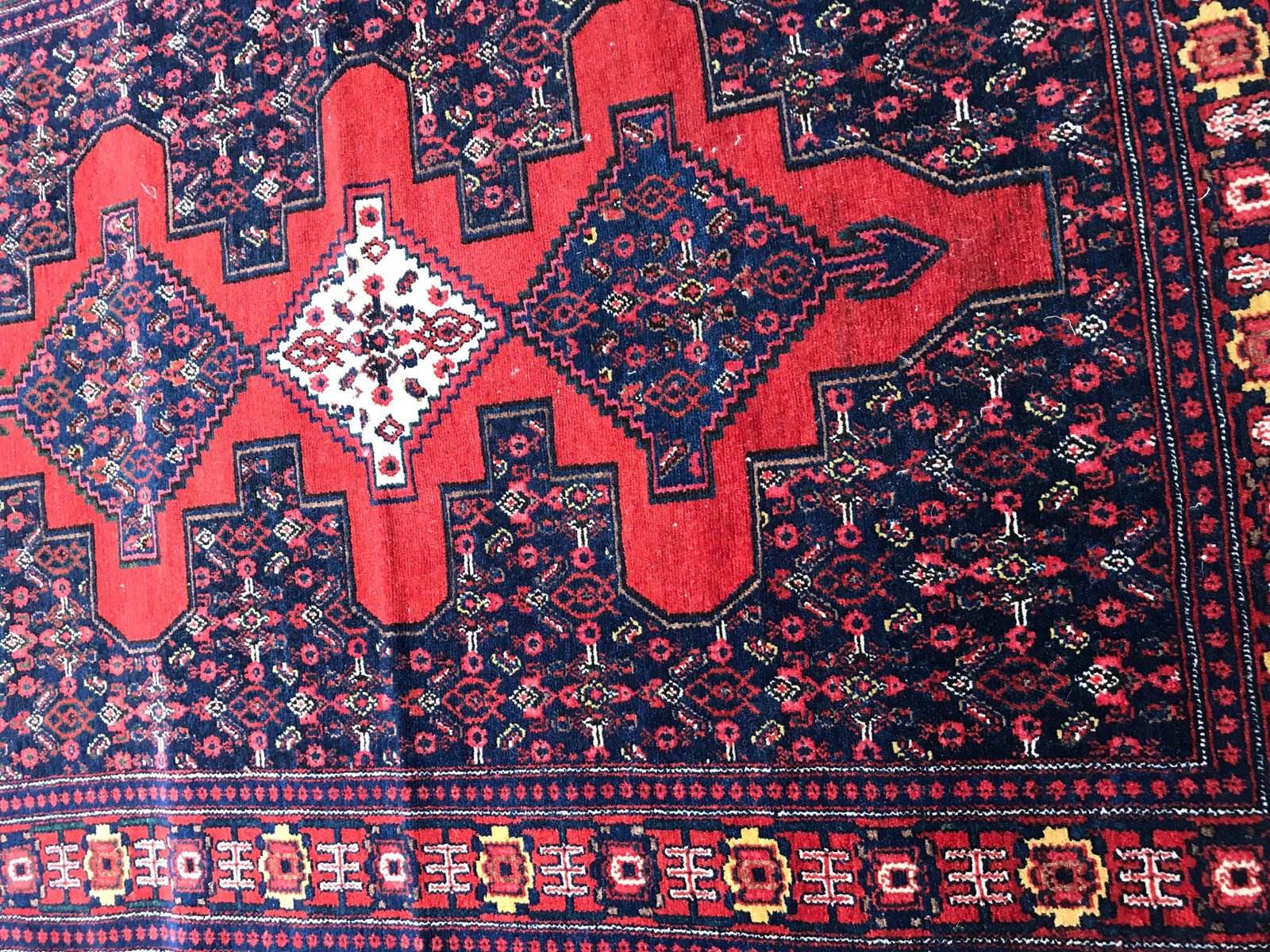 Vintage Senneh Kurdish Carpet