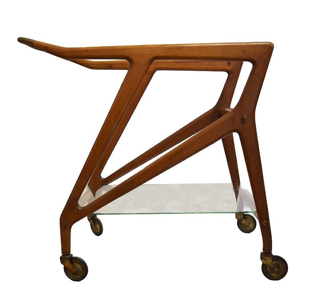 Vintage Serving Cart Attributed to Angelo De Baggis and Ico Parisi, Italy, 1950s