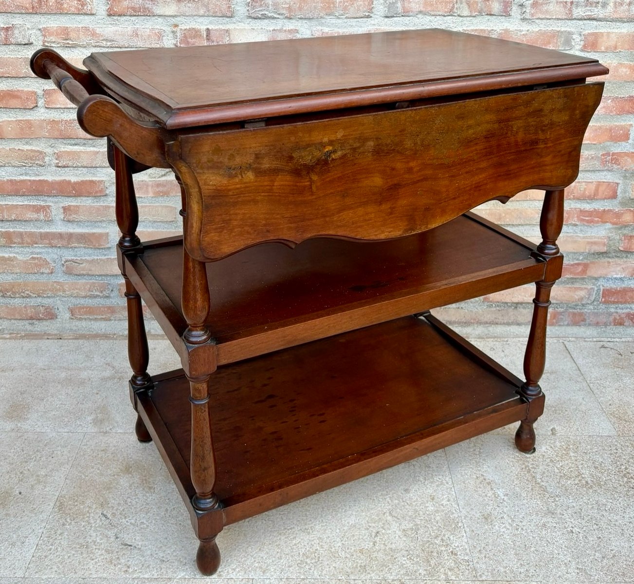 Vintage Serving Trolley with Wheels and Wings, 1970s