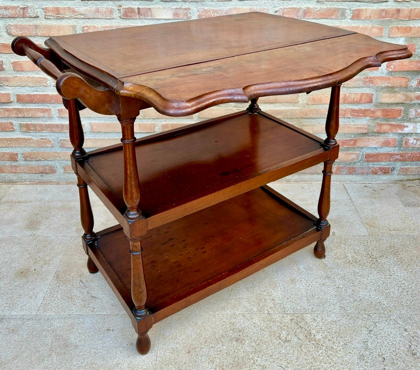 Vintage Serving Trolley with Wheels and Wings, 1970s