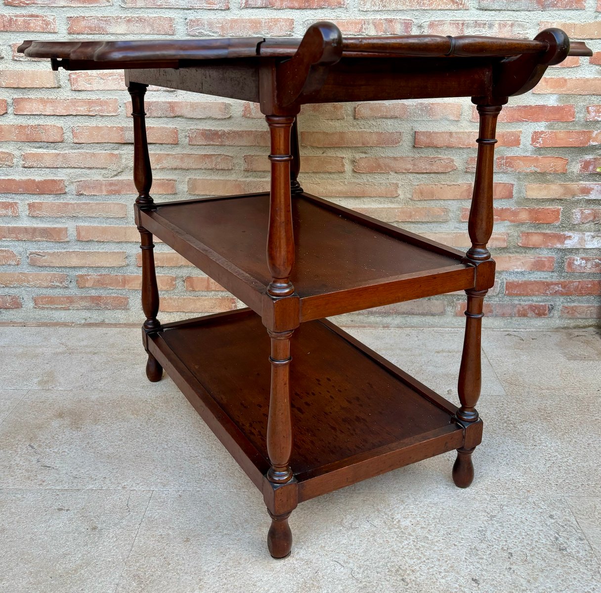 Vintage Serving Trolley with Wheels and Wings, 1970s