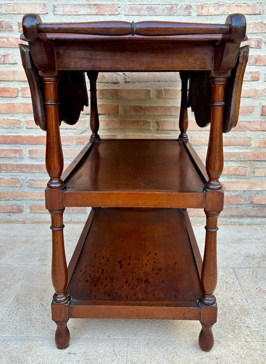 Vintage Serving Trolley with Wheels and Wings, 1970s