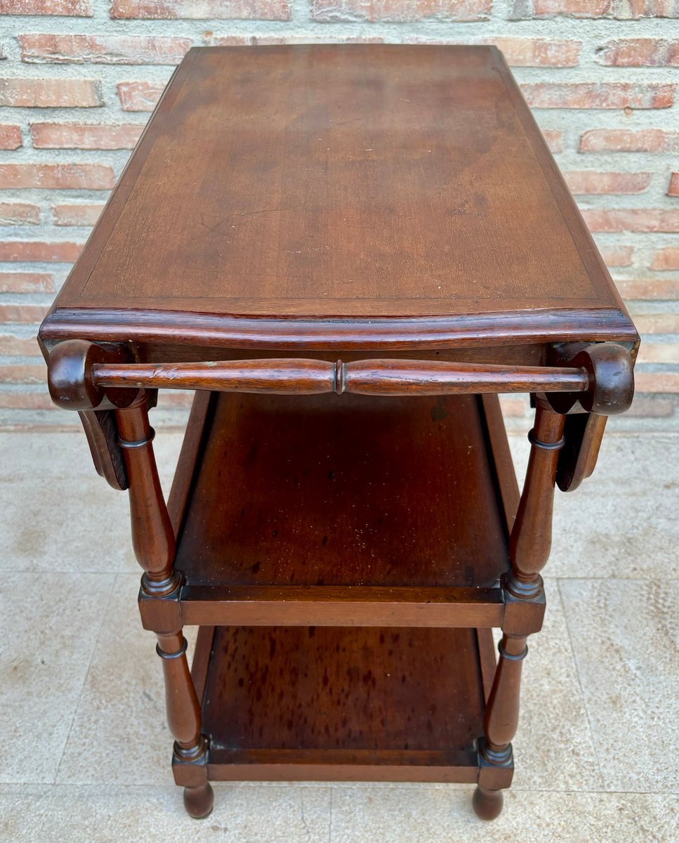 Vintage Serving Trolley with Wheels and Wings, 1970s