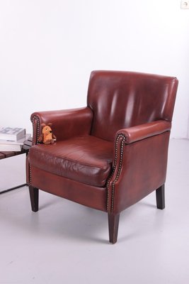 Vintage Sheep Leather Armchair-EZZ-943671