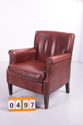 Vintage Sheep Leather Armchair-EZZ-943671