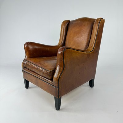 Vintage Sheep Leather Club Chair, 1970s-RMX-2022472