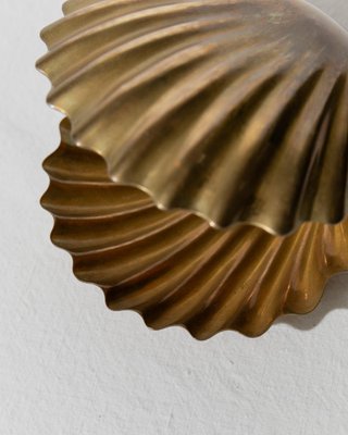 Vintage Shell-Shaped Bowl in Brass, 1960s-HVJ-2041684