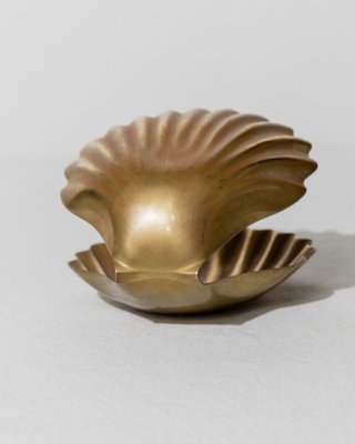 Vintage Shell-Shaped Bowl in Brass, 1960s-HVJ-2041684