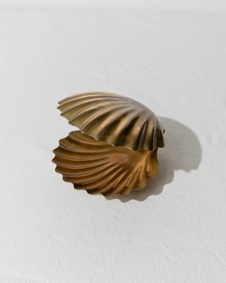 Vintage Shell-Shaped Bowl in Brass, 1960s-HVJ-2041684