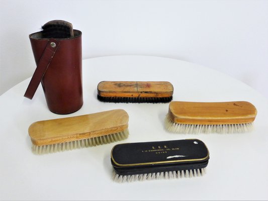 Vintage Shoe Brushes, 1960s, Set of 9-KNM-948683