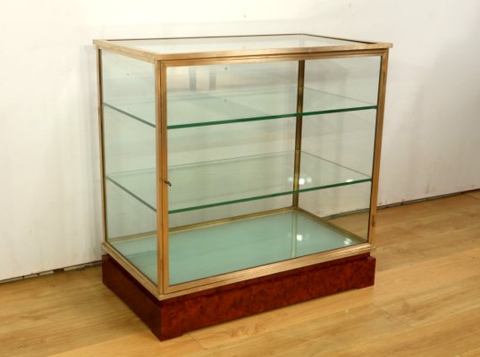 Vintage Showcase in Glass and Brass, 1950s-RVK-2032291