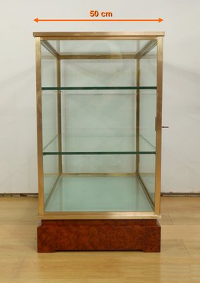 Vintage Showcase in Glass and Brass, 1950s-RVK-2032291