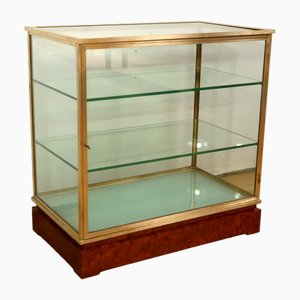 Vintage Showcase in Glass and Brass, 1950s-RVK-2032291