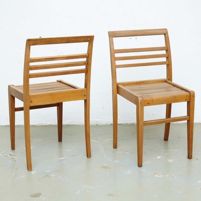 Vintage Side Chairs by Rene Gabriel Wood, 1940s, Set of 2-WM-1326934