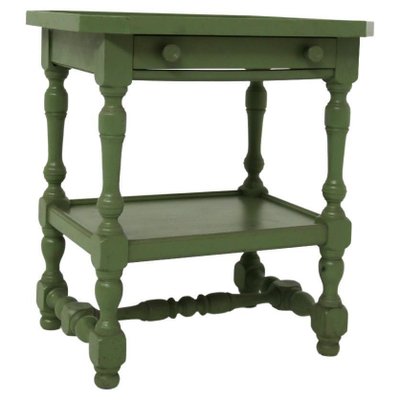 Vintage Side Table in Green Lacquered Wood-RCE-1214717