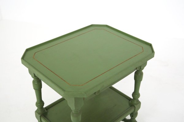 Vintage Side Table in Green Lacquered Wood-RCE-1214717