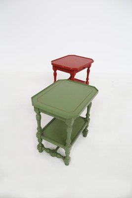 Vintage Side Table in Green Lacquered Wood-RCE-1214717