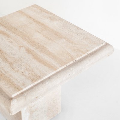 Vintage Side Table in Travertine Marble, 1980s-ZFJ-2032112