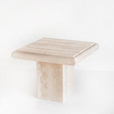 Vintage Side Table in Travertine Marble, 1980s-ZFJ-2032112