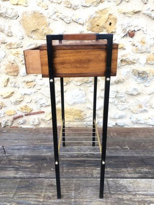 Vintage Side Table with Drawer, 1950s-OJT-1805188