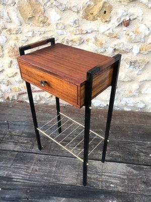 Vintage Side Table with Drawer, 1950s-OJT-1805188