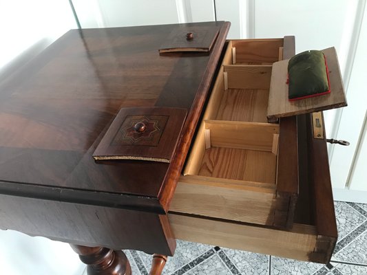 Vintage Side Table with Drawers, 1900s-WQQ-1170169