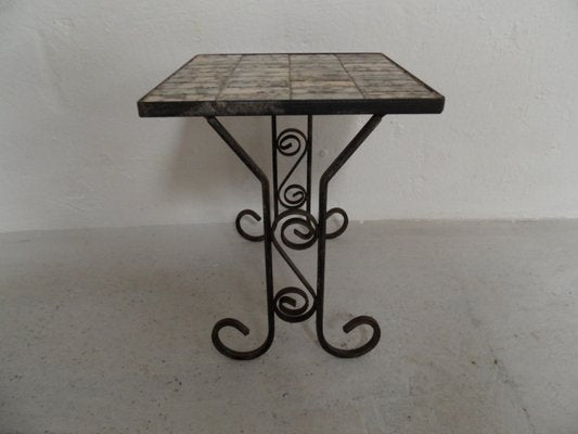 Vintage Side Table with Tiles, 1960s-PNJ-2020468