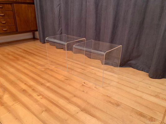 Vintage Side Tables in Acrylic, 1970s, Set of 2-RTR-1417380