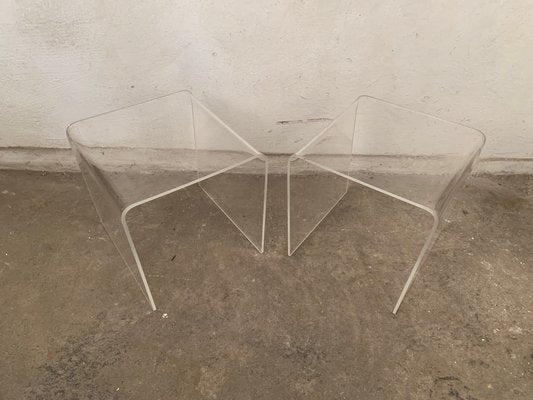 Vintage Side Tables in Acrylic, 1970s, Set of 2-RTR-1417380