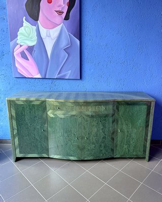 Vintage Sideboard in Green Wood Veneer, 1980s-VTK-2021883