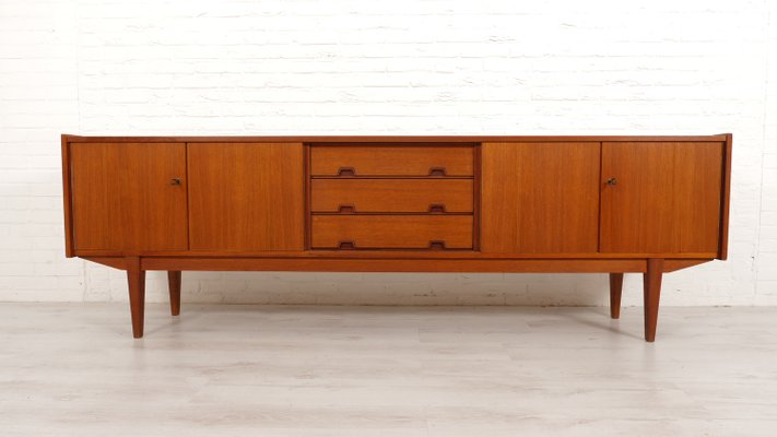 Vintage Sideboard in Teak with Square Wooden Handles-HPM-2033905