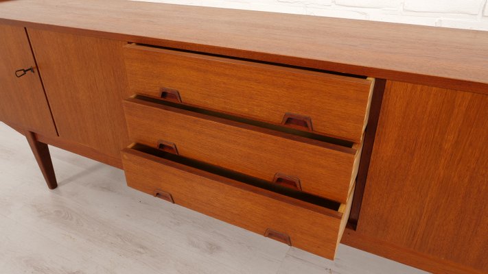 Vintage Sideboard in Teak with Square Wooden Handles-HPM-2033905