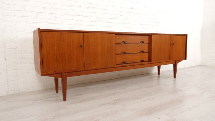 Vintage Sideboard in Teak with Square Wooden Handles-HPM-2033905