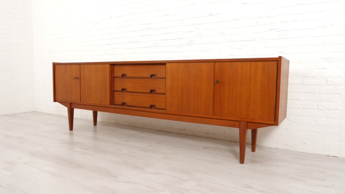 Vintage Sideboard in Teak with Square Wooden Handles-HPM-2033905