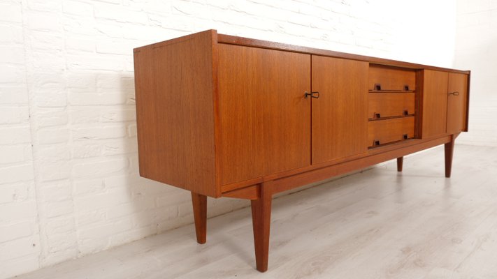 Vintage Sideboard in Teak with Square Wooden Handles-HPM-2033905