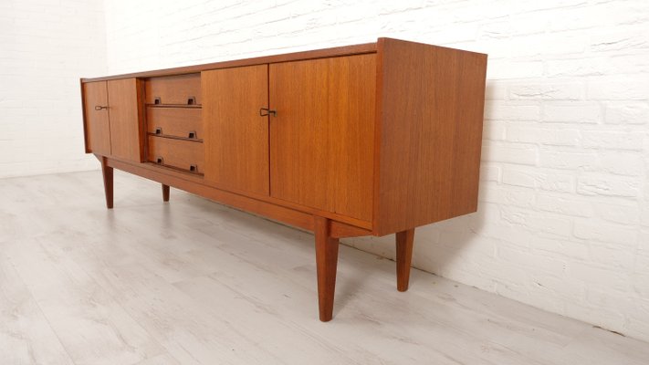 Vintage Sideboard in Teak with Square Wooden Handles-HPM-2033905