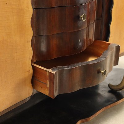 Vintage Sideboard in Walnut and Maple Veneer, 1940s-VMM-2023929