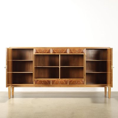 Vintage Sideboard Walnut Veneer, Italy, 1950s-VMM-2036353