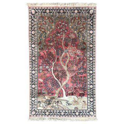 Vintage Silk Kashmir Rug-YMM-1062087