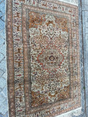 Vintage Silk Turkish Kayseri Rug, 1960s-YMM-1732603