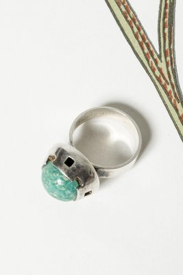 Vintage Silver and Amazonite Quartz Ring by Martti Viikinniemi, 1968-NL-1768047