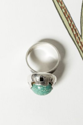 Vintage Silver and Amazonite Quartz Ring by Martti Viikinniemi, 1968-NL-1768047