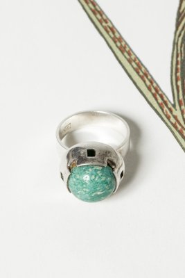 Vintage Silver and Amazonite Quartz Ring by Martti Viikinniemi, 1968-NL-1768047