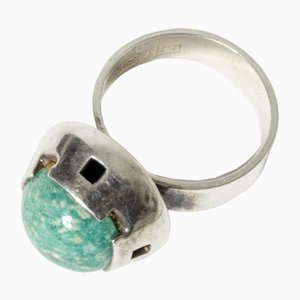 Vintage Silver and Amazonite Quartz Ring by Martti Viikinniemi, 1968-NL-1768047