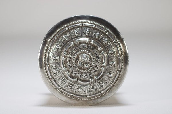 Vintage Silver Betel Box, 1890s-OWS-1817125