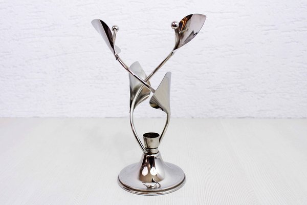 Vintage Silver Candleholder, 1980s-BQF-1758312