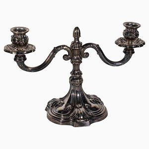 Vintage Silver Candleholder, Italy, Mid-20th Century-ZCI-1788530